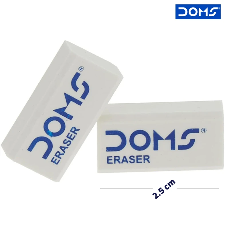 DOMS - White Eraser Jar Of 30 Small Erasers 2.5 cm long (7255)